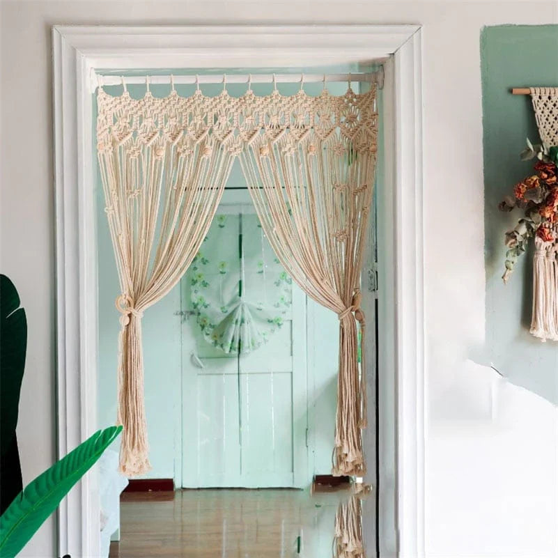 Handwoven Macrame Hanging Drapery