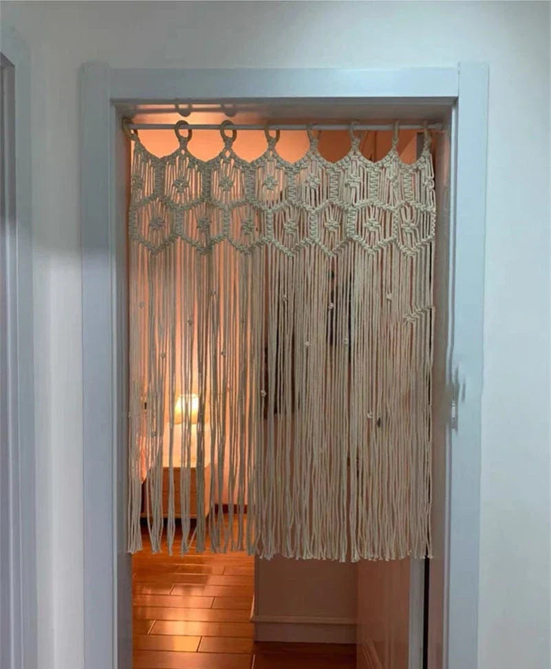 Handwoven Macrame Hanging Drapery
