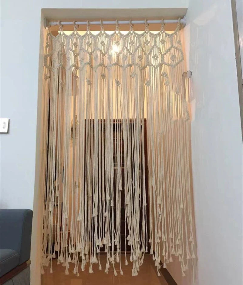 Handwoven Macrame Hanging Drapery