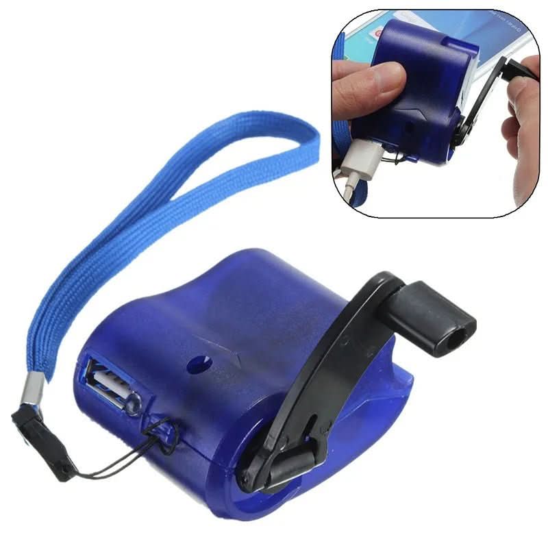 Portable USB Emergency Charger with Hand Crank for Outdoor Adventures