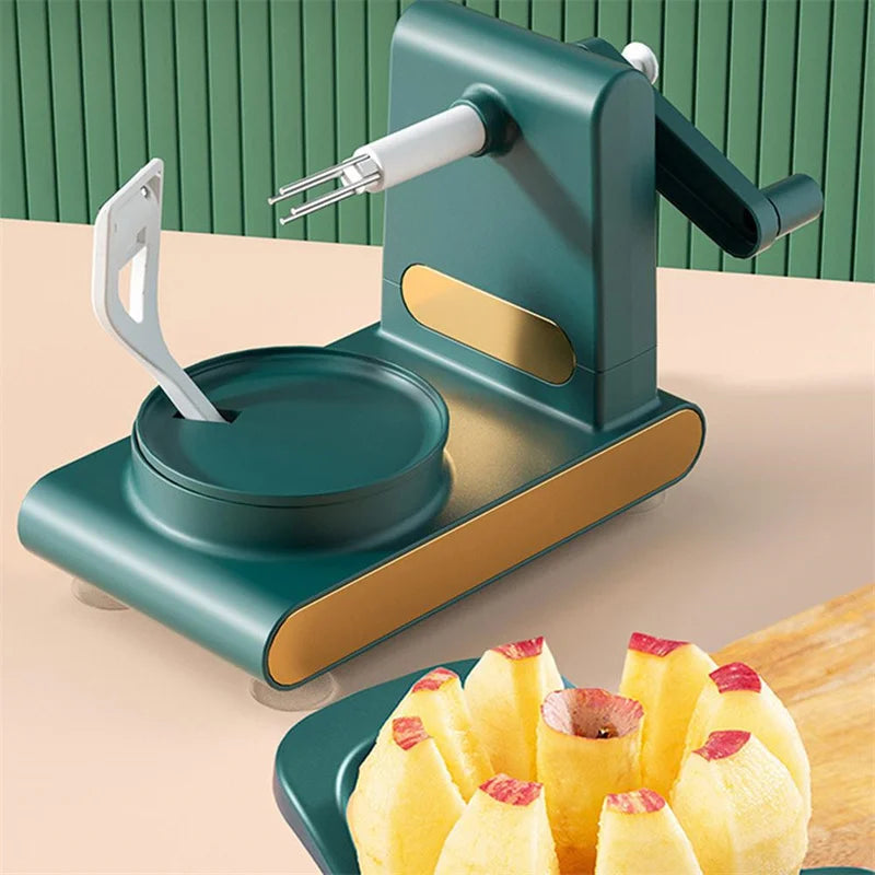 Simple vegetable and fruit peeler with hand crank – For effortless peeling