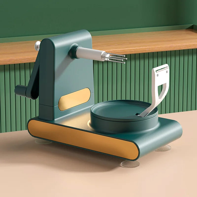 Simple vegetable and fruit peeler with hand crank – For effortless peeling
