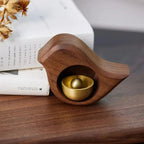 Handmade wooden doorbell with cute bird – Charming and functional decoration