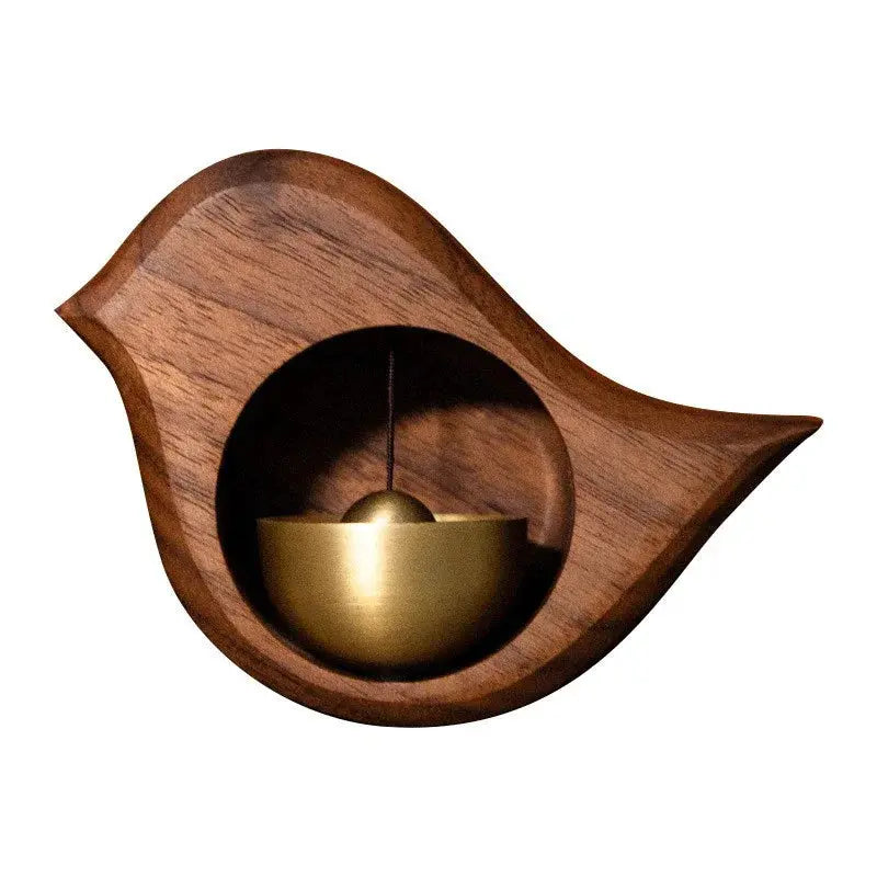 Handmade wooden doorbell with cute bird – Charming and functional decoration