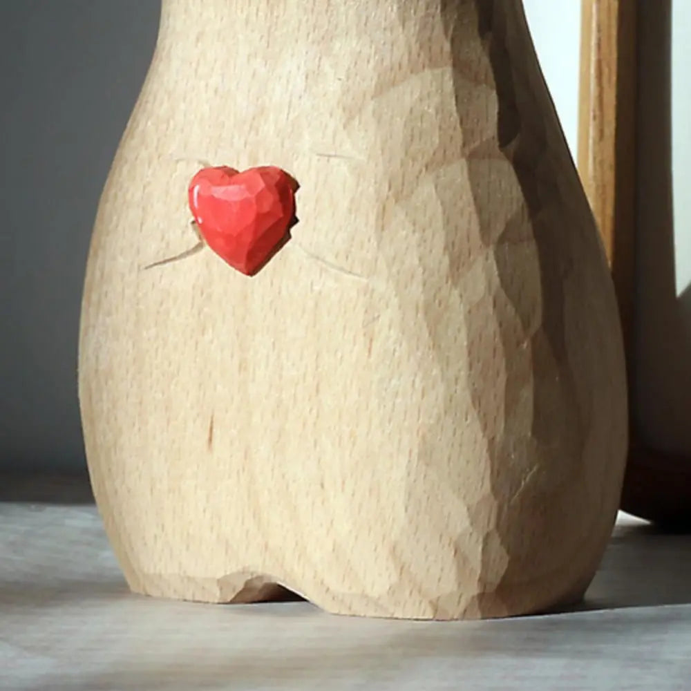 Handmade cat vase made of wood – Unique & Eco-friendly decor