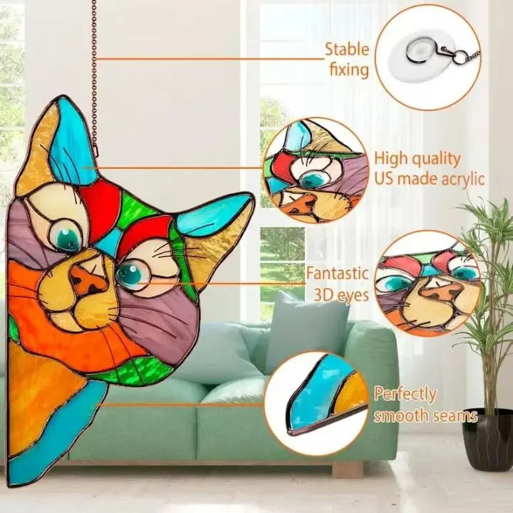 Handmade Cat Suncatcher – Window Decoration with Style