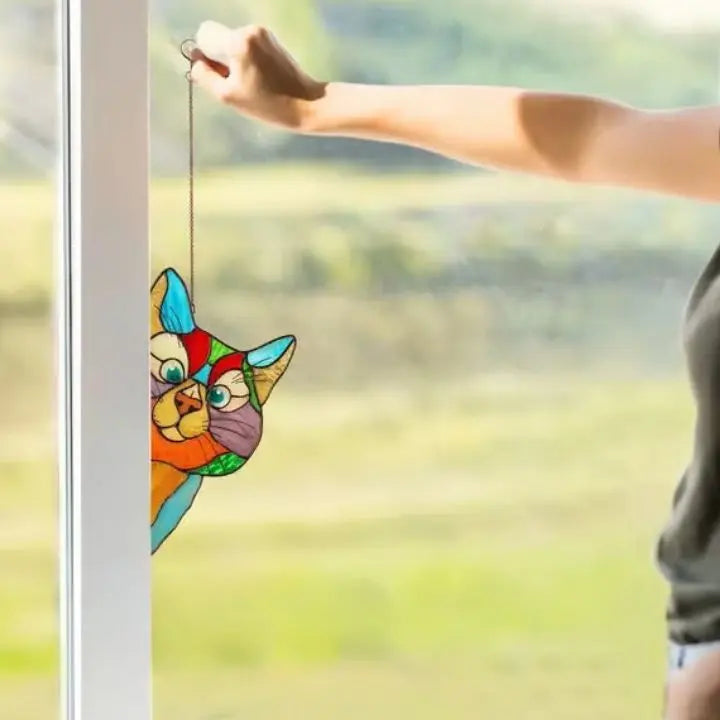 Handmade Cat Suncatcher – Window Decoration with Style