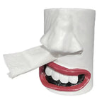 Handcrafted funny face towel holder