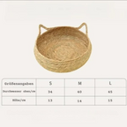 Rattan cat bed handwoven & washable