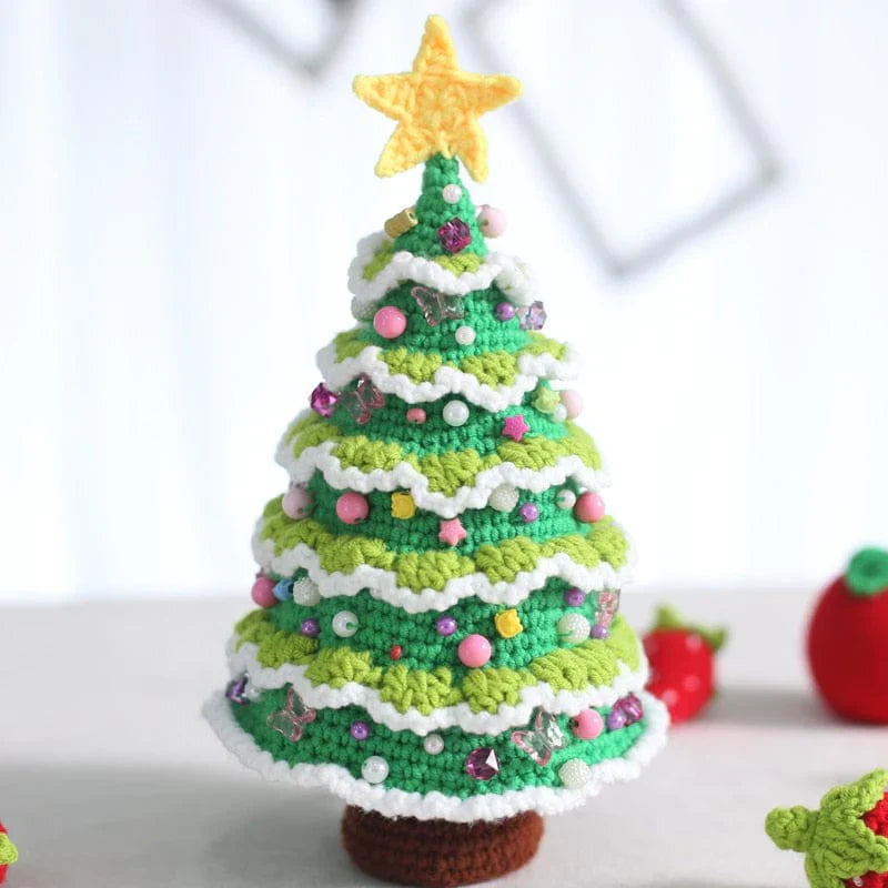 Handmade crocheted Christmas tree