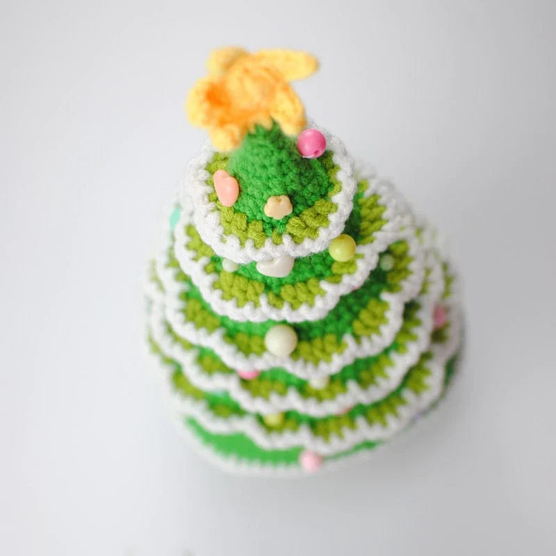 Handmade crocheted Christmas tree