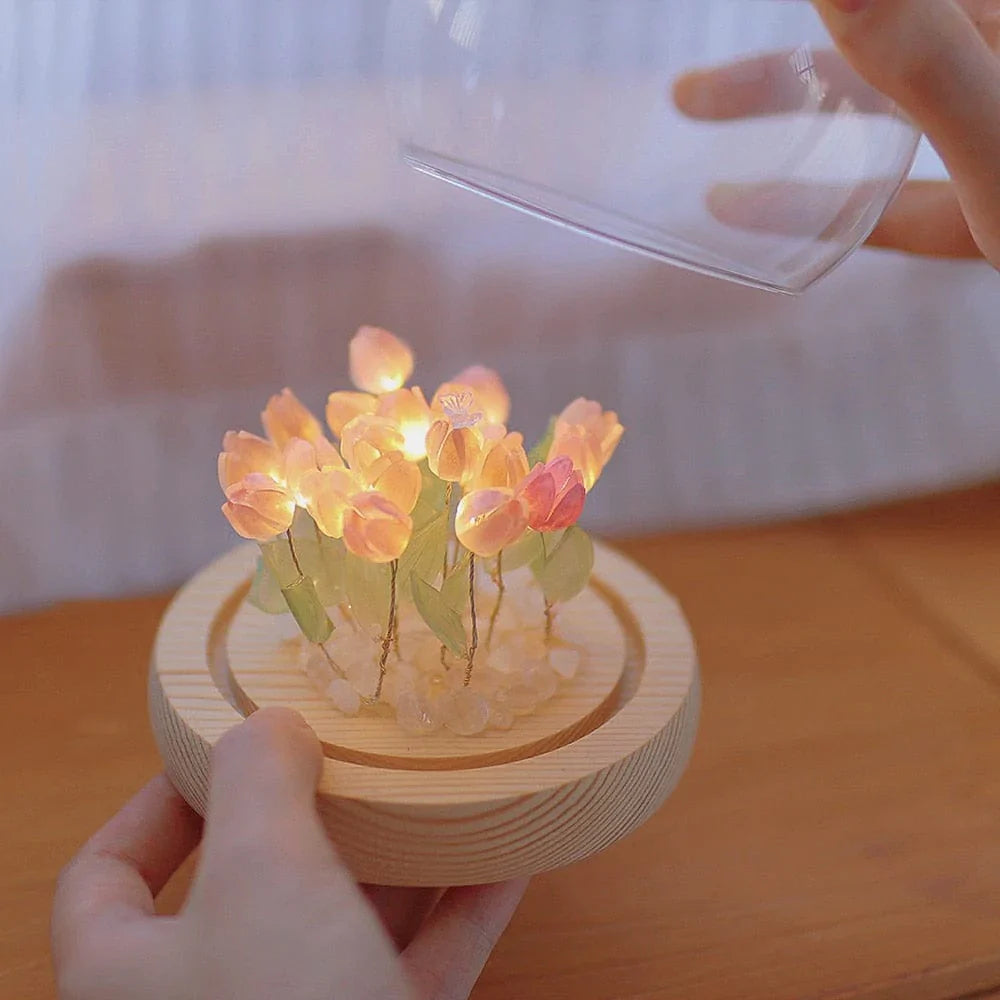 Handmade Tulip Nightstand Lamp