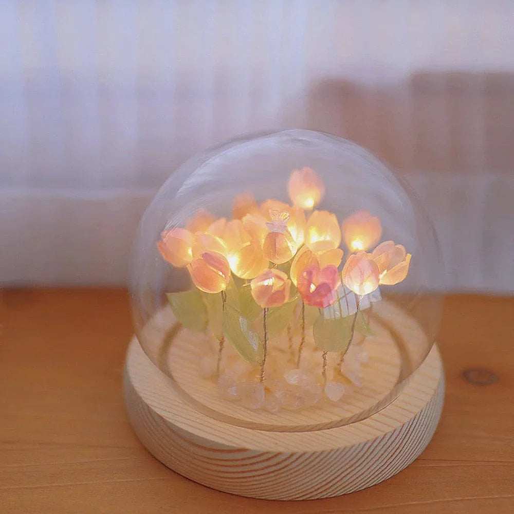 Handmade Tulip Nightstand Lamp