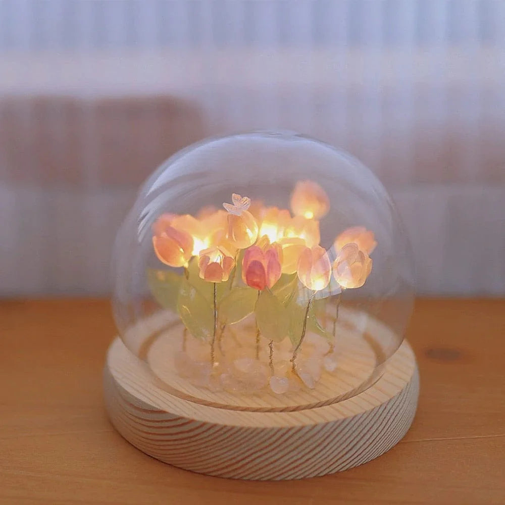Handmade Tulip Nightstand Lamp