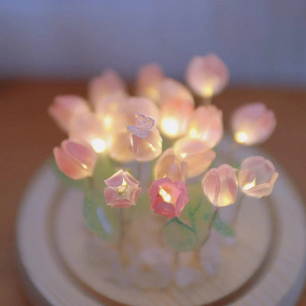 Handmade Tulip Nightstand Lamp
