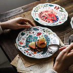 Hand-painted cat ceramic plate
