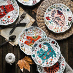 Hand-painted cat ceramic plate