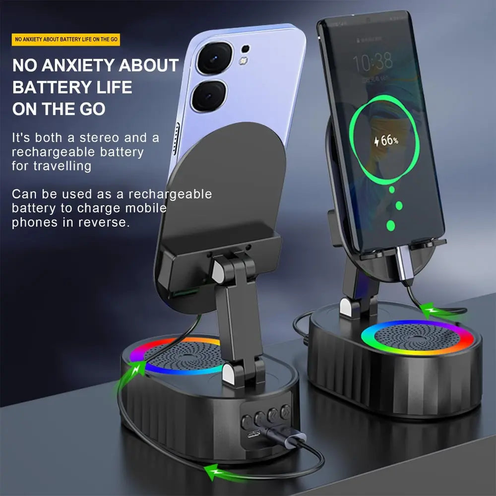 Handy Stand with Induction Speaker & Power Bank