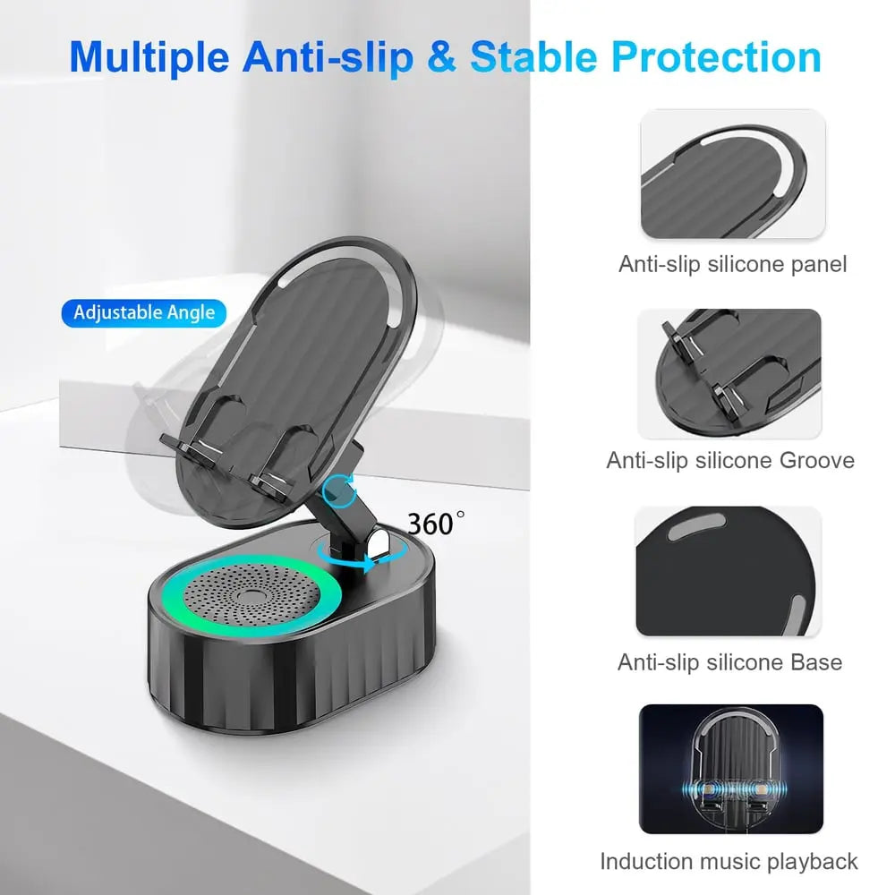 Handy Stand with Induction Speaker & Power Bank
