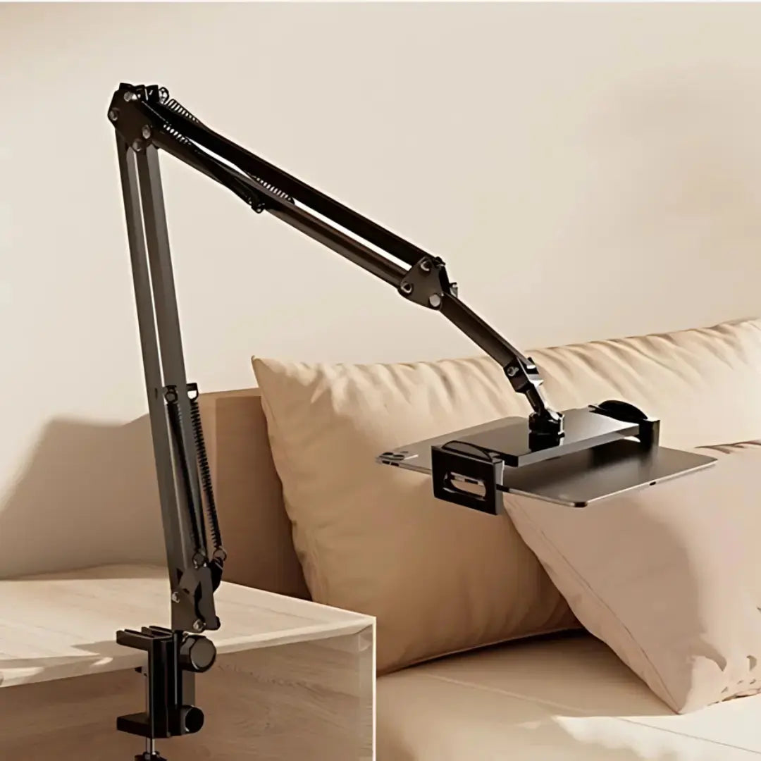 Device holder for the bed with long arm – Holds devices up to 1.2 kg safely