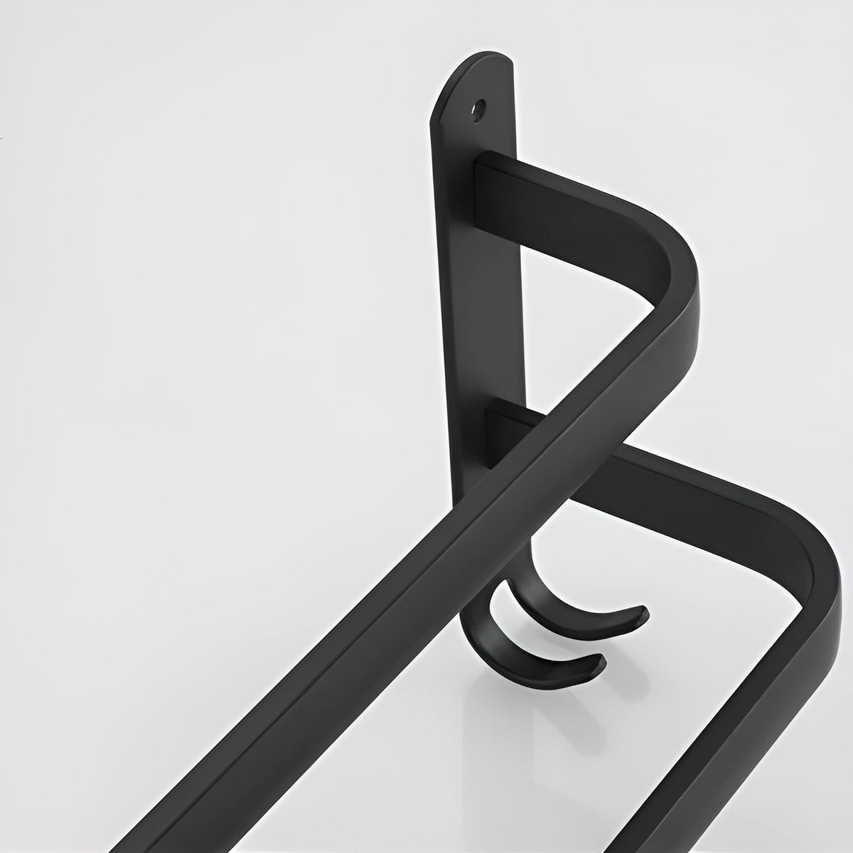 HangEase 3-Layer Towel Holder – Black Wall-Mounted Aluminium Rack Without Drilling