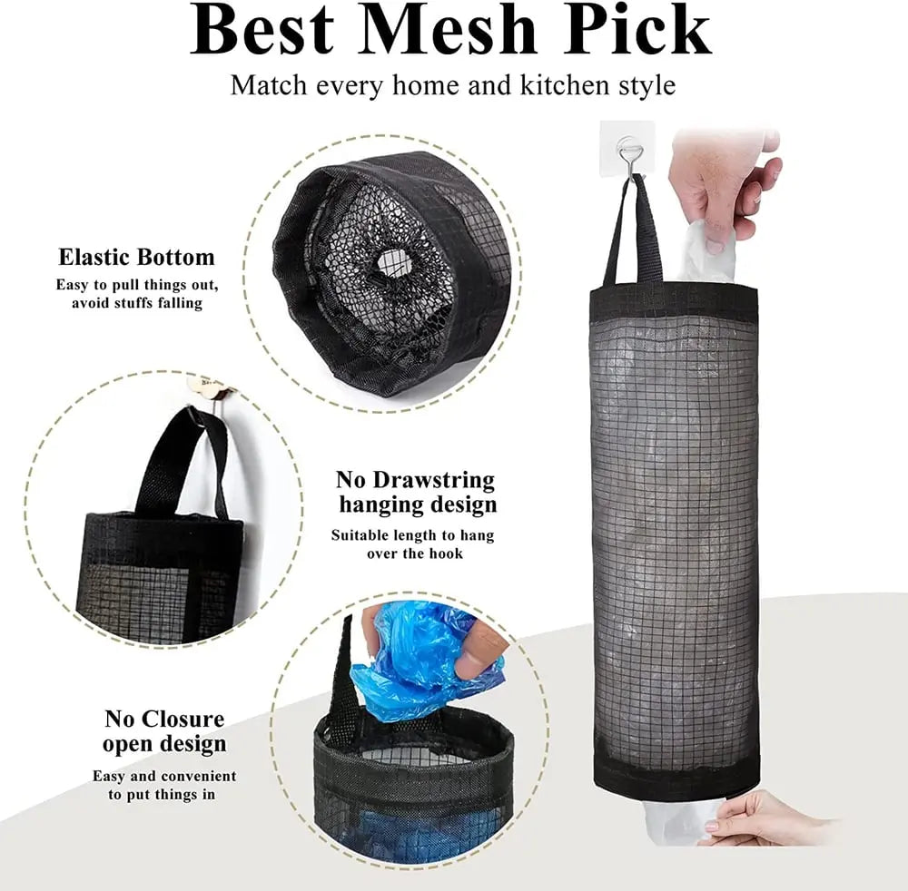 Hanging Mesh Organizer for Bags – Neatly Store Plastic Bags
