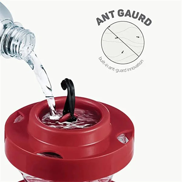 Red Nectar House for Hummingbirds with Insect Stop