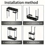 Stainless Steel Bathroom Hanging Caddy Rack