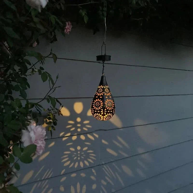 Solar Drop Garden Light with Warm White LED – Waterproof Outdoor Lighting