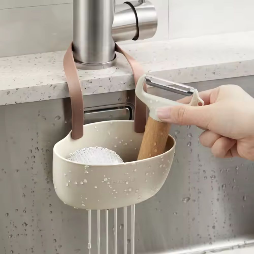 Hanging Silicone Dish Drainer Organizer