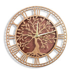 WoodArt | Rustic wall clock made of wood in vintage style