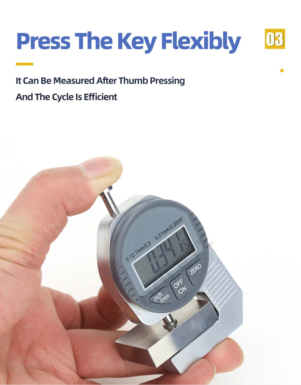High-Sensitivity Digital Thickness Measuring Tool