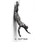 CraftedClimb Climbing Figures Wall Decoration – Inspiring Wall Art of Resin and Iron