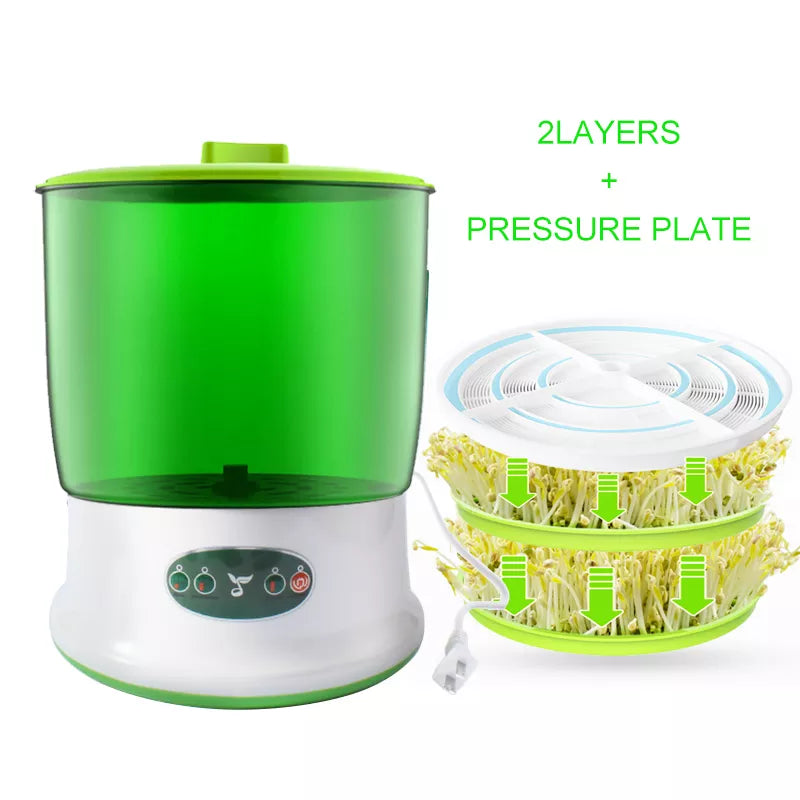 Intelligent Sprout Grower - Automatic Electric Growth Container for Green Vegetable Seeds - Thermostat Germination Machine