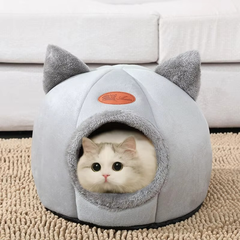 Cozy Cave Winter Cat & Small Dog Bed