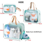 Waterproof Cosmetic Organizer Travel Bag with Wet-Dry Compartment
