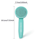 Self-cleaning cat brush for less hair loss