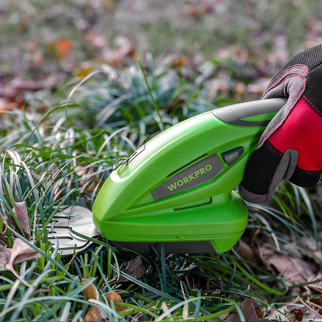 Cordless Electric Hedge Trimmer with Safety Lock and Rechargeable Battery