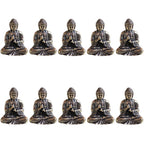 10 pieces mini brass sitting Buddha statue figure for travel Buddhism worship home office desk decoration