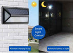 Modern Solar LED Wall Light for Outdoors – Waterproof Facade Lighting with Motion Sensor