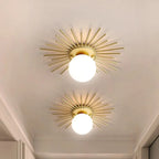 HaloBeam – Elegant Glass and Iron Wall Lamp for Classic Touch