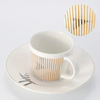 Creative dynamic SLR cup Leopard anamorphic zebra cup Luycho coffee tea cup set with coaster 90ml-225ml