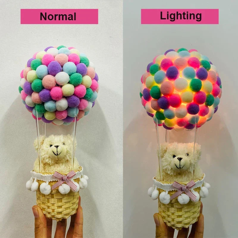 DIY Hot Air Balloon-Shape Flying Animals Night Lamp