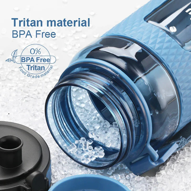 UZSPACE Sport Water Bottles, BPA-free, portable, impact-resistant, leak-proof, large capacity, fitness water kettle, Tritan plastic drinking bottle