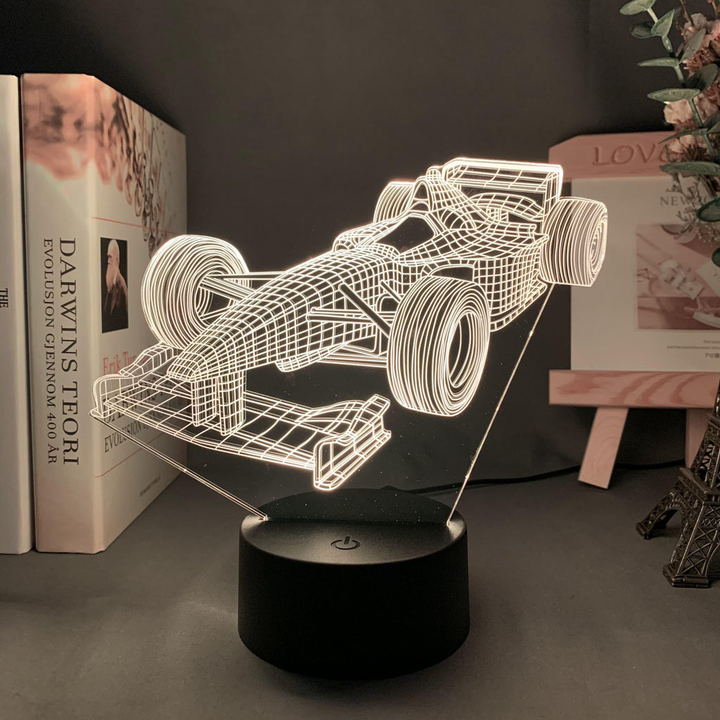 Formula-1-3D-Illusion lamp with color mode