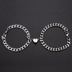 Heart-Shaped Magnet Couples Bracelet