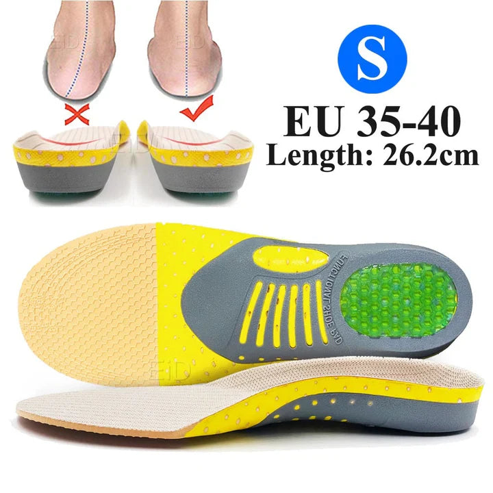 Orthopedic shoe insoles for flat feet