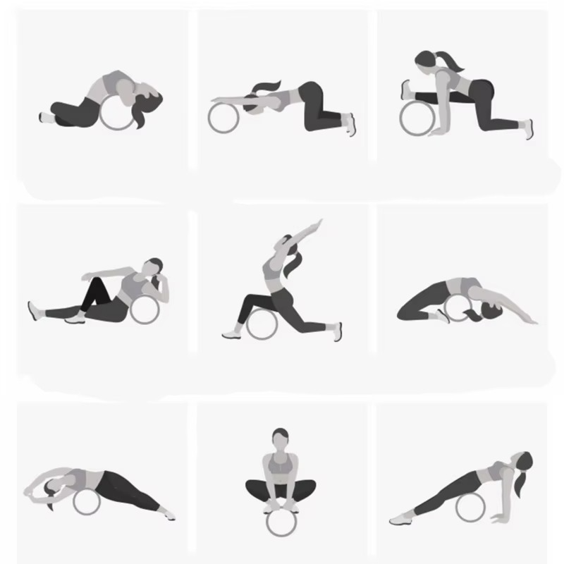 Premium Wood Yoga Wheel for Back Stretching and Full Body Balance Training