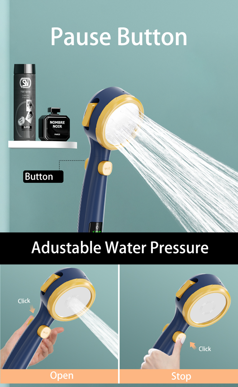 Shower head with temperature display on sale