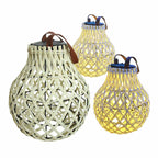 Solar LED Rattan Lantern – Large Outdoor Lighting in Oval Design for Garden and Terrace
